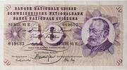Schweiz 10 Franken 5. Serie (1956-1975) - Gottfried Keller -