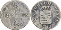 Sachsen, Albertinische Linie ½ Neugroschen / 5 Pfenn. Friedrich August II. (1836-1854) - Kursmünze (1841-1856) -