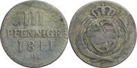 Sachsen, Albertinische Linie 3 Pfennige 1811 H Friedrich August III. (19... 40,00 EUR prix TTC + 10,00 EUR frais d'envoi