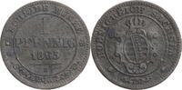Sachsen, Königreich 1 Pfennig 1865 B Johann I. (1854-1873) - Kursmünze (... 5,00 EUR prix TTC + 10,00 EUR frais d'envoi