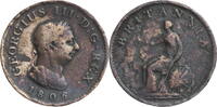Großbritannien Fahrthing George III. - Kursmünze (1806-1807) -
