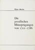 Literatur Klaus Martin - Die Preussischen Münzprägungen von 1701 - 1786 -