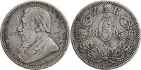 Südafrika 6 Pence Ohm Krüger - Kursmünze (1892-1897) -