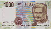 Italien 1000 Lire Banknote -