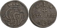 Wied-Runkel 1/4 Stüber Johann Ludwig Adolf (1706-1762) -