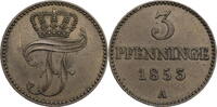 Mecklenburg-Schwerin 3 Pfenninge Friedrich Franz II. - Kursmünze -