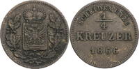 Schwarzburg-Rudolstadt, Fürstentum ¼ Kreuzer Friedrich Günther (1807-1867) - Kursmünze (1857-1866) -
