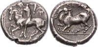 Kilikien Drachme Kelenderis, Jüngling steigt von Pferd ab / kniender Ziegenbock, RR! -