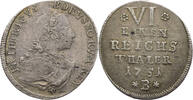 Preussen, Königreich 1/6 Taler Friedrich II. (1740-1786) Breslau -