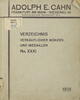 Frankfurt Adolph E. Cahn - Verkaufsliste XXXI - Verzeichnis 31 -