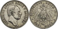 Kaiserreich, Sachsen 3 Mark Friedrich August II. (1904-1918) - Kursmünze (1908-1913) -