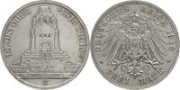 Kaiserreich, Sachsen 3 Mark 1913 E Völkerschlachtdenkmal ss-vz 35,00 EUR prix TTC + 10,00 EUR frais d'envoi