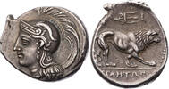 Lukanien Didrachme Velia/Hyele, head of Athena / lion, pedigreed to 1920! -