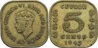 Ceylon 5 Cents Georg VI. (1936-1952) - Kursmünze (1942-1945) -