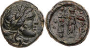 Thessalien AE-Tetrachalkon Thessalische Liga, Kopf des Apollon / Athena Itonia -