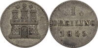 Hamburg, Stadt 1 Sechsling 1855 ss 12,00 EUR prix TTC + 10,00 EUR frais d'envoi