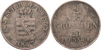 Sachsen, Albertinische Linie 2 Neugroschen (20 Pfennig) Friedrich August II. (1836–1854) -