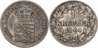 Sachsen-Meiningen 1 Kreuzer Bernhard Erich Freund (1803-1866) -