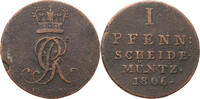Braunschweig-Calenberg-Hannover 1 Pfennig 1806 GFM Georg III. (1760–1820... 8,00 EUR prix TTC + 10,00 EUR frais d'envoi