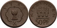 Kitzingen (Bayern) 50 Pfennig Notmünze aus Böttgersteinzeug -