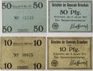 Birkenhain, Ober-Schlesien 10 Pfennig, 50 Pfennig 2 Scheine -
