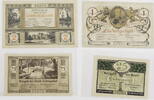 Ludwigslust 25 Pfennig, 75 Pfennig, 1 Mark, 2 Mark Lot von 4 Notgeldscheinen -