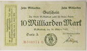 Mönchengladbach 10000000000 Mark Gutschein über 10 Milliarden Mark der Stadt M.Gladbach -