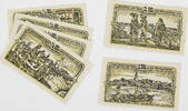 Strausberg 4x1/2 Mark, 1 Mark, 2 Mark Komplette Serie von 6 Stadtkassenscheinen -