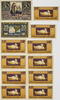 Brehna 10x10 Pfennig, 25 Pfennig, 50 Pfennig Lot von 12 verschiedenen Scheinen - komplette Serie 10 Pfennig-Sprüche -