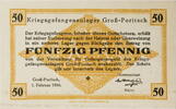 KGL Groß-Poritsch 50 Pfennig Banknote - Kriegsgefangenenlager -