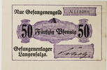 KGL Langensalza 50 Pfennig Schein - Kriegsgefangenenlager -