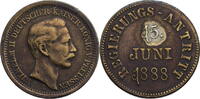 Preussen, Kaiserreich Medaille Wilhelm II. (1888-1918) - Auf seinen Regierungsantritt am 15. Juni 1888 -