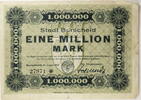 Burscheid 1000000 Mark Schein über eine Million Mark -
