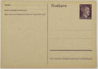 Deutschland, Drittes Reich 6 Pfennig Postkarte mit Büste Adolf Hitlers nach rechts -