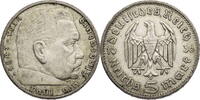 Drittes Reich 5 Reichsmark Hindenburg - Kursmünze (1935-1936) -