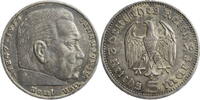 Drittes Reich 5 Reichsmark Hindenburg - Kursmünze (1935-1936) -