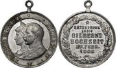 Deutschland, Kaiserreich Tragbare Medaille Zur Erinnerung an die silberne Hochzeit Auguste Victorias und Wilhelms II. -