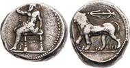 Seleukiden Doppelshekel/Stater Seleukos I. Nikator, Ba'al mit Szepter / Löwe -