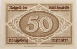 Königsberg in Franken 50 Pfennig Dickes Papier mit Wz. -