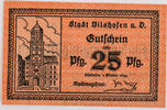 Vilshofen 25 Pfennig Mit Druckfirma, vierstellige KN, weißes Papier -