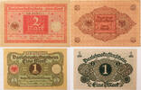 Deutschland, Weimarer Republik 1 Mark, 2 Mark Lot von 2 Darlehenskassenscheinen -
