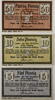 Aurich 5, 10, 50 Pfennig Komplette Serie von 3 Scheinen -