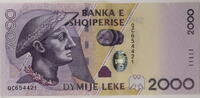 Albanien 2000 Leke Kursnote (2007-2012) -