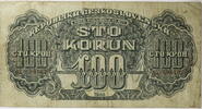 Tschechoslowakei 100 Korun Banknote -