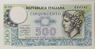 Italien, Republik 500 Lire Merkur -