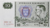 Schweden 10 Kronor Gustaf VI. Adolf / Nordlichter und Schneeflocke -