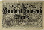 Kempen 100000 Mark Hundert Tausend Mark -