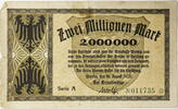 Worms 2000000 Mark Gutschein des Kreises Worms über Zwei Millionen Mark -