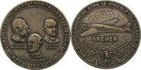 USA Medaille Auf den Atlantikflug der Bremen von Ost nach West v. Whitehead-Hoag -