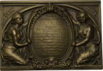 Belgien Bronzegussplakette von L. Gebert, gewidmet Gabriel Baugnies -